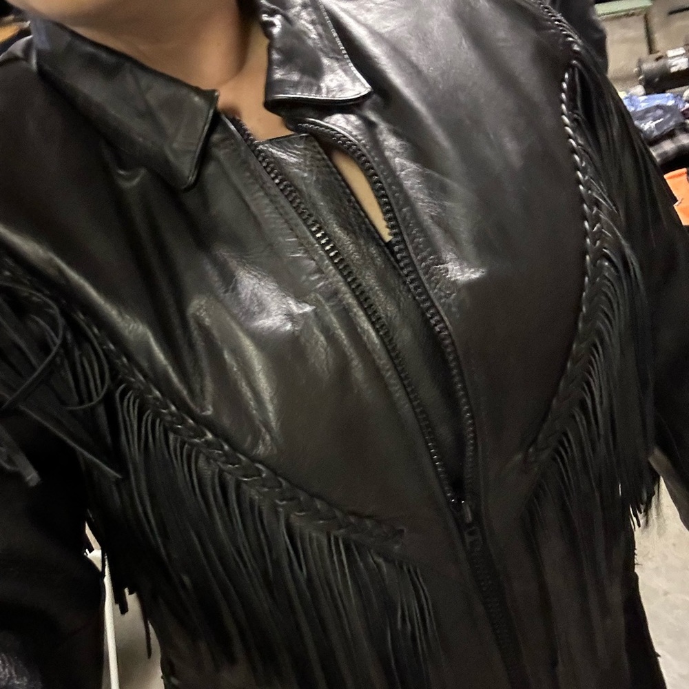 Fringe leather riding jacket - Picture 6 of 7